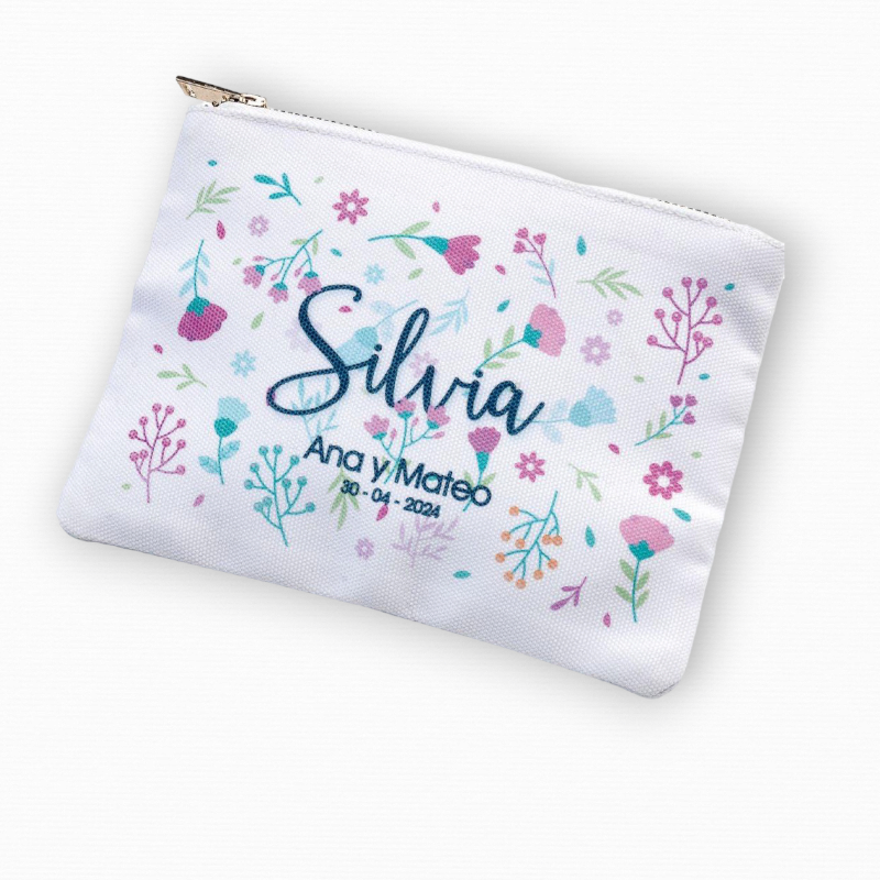 NECESER FLORECITAS PERSONALIZADO NOMBRE INVITADA MÁS NOVIOS Y FECHA