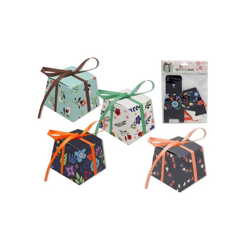SET 2 CAJAS DE REGALO PRESENTADAS EN DISPLAY