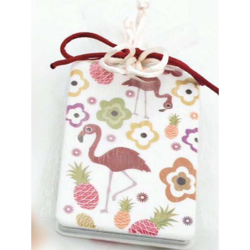 ESPEJO FLAMENCOS EN BOLSA ORGANZA Y LAZOS