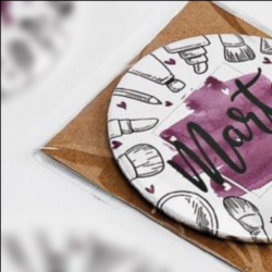 ESPEJO MAQUILLAJE PERSONALIZADO NOMBRE INVITADA