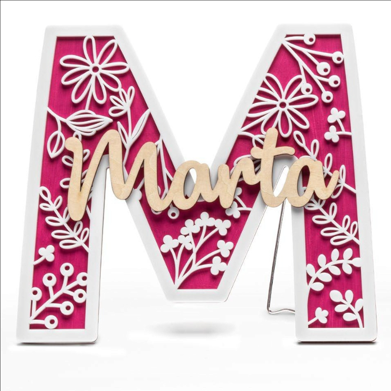 INICIAL PERSONALIZADA CON NOMBRE FONDO ROSA