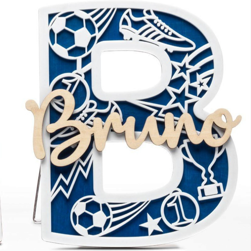 INICIAL PERSONALIZADA CON NOMBRE FONDO AZUL