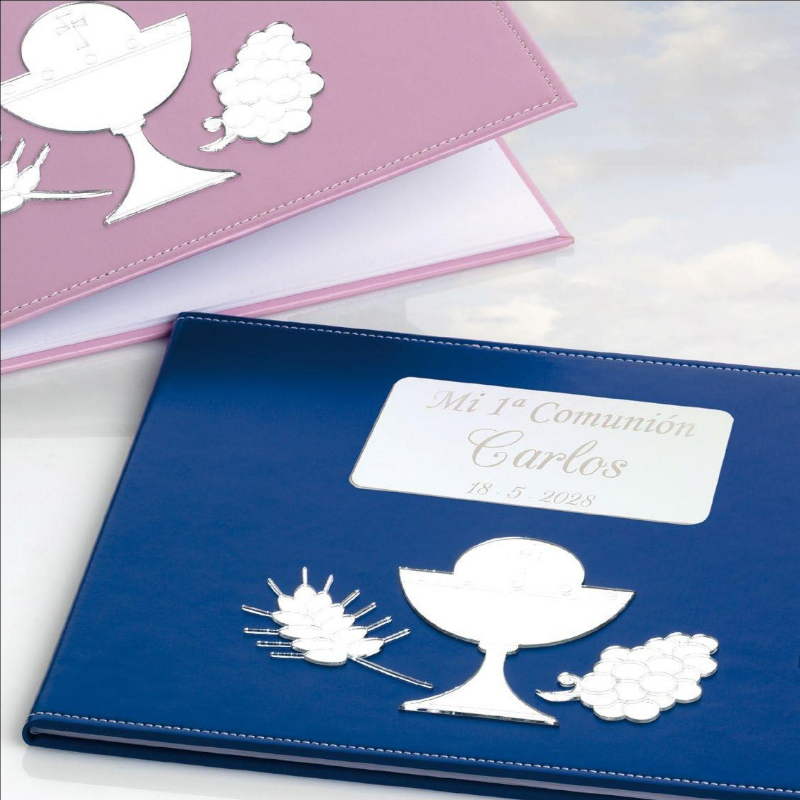 LIBRO DE FIRMAS COMUNIÓN AZUL PERSONALIZADO