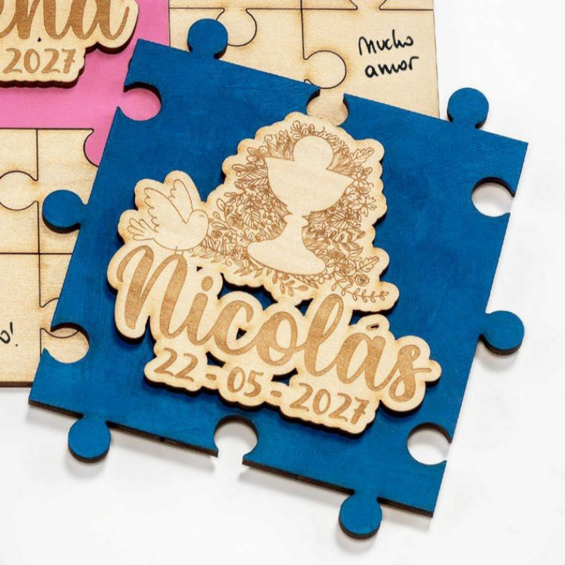 PUZLE DESEOS MADERA COMUNIÓN PERSONALIZADO