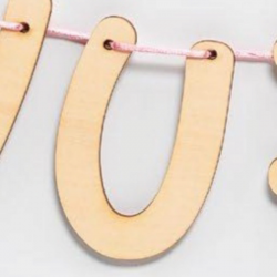 LETRA MADERA SILUETA PARA GUIRNALDA NOMBRE PERSONALIZADO