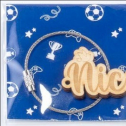 MARCASITIOS LLAVERO MADERA BALÓN