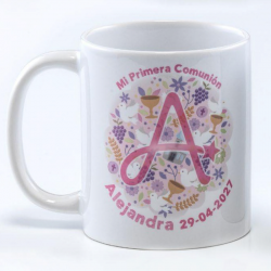 TAZA COMUNIÓN ROSA...