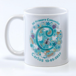 TAZA COMUNIÓN AZUL...