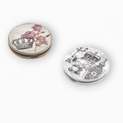 ESPEJO DOBLE CORONA SURTIDO EN BOLSA DE ORGANZA Y LAZO