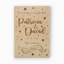 CARTEL MADERA DECORACIÓN...