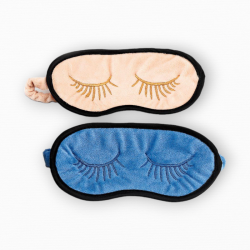 ANTIFAZ TERCIOPELO PESTAÑAS CON BOLSA Y LAZO