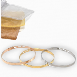 PULSERA ACERO TRES COLORES...