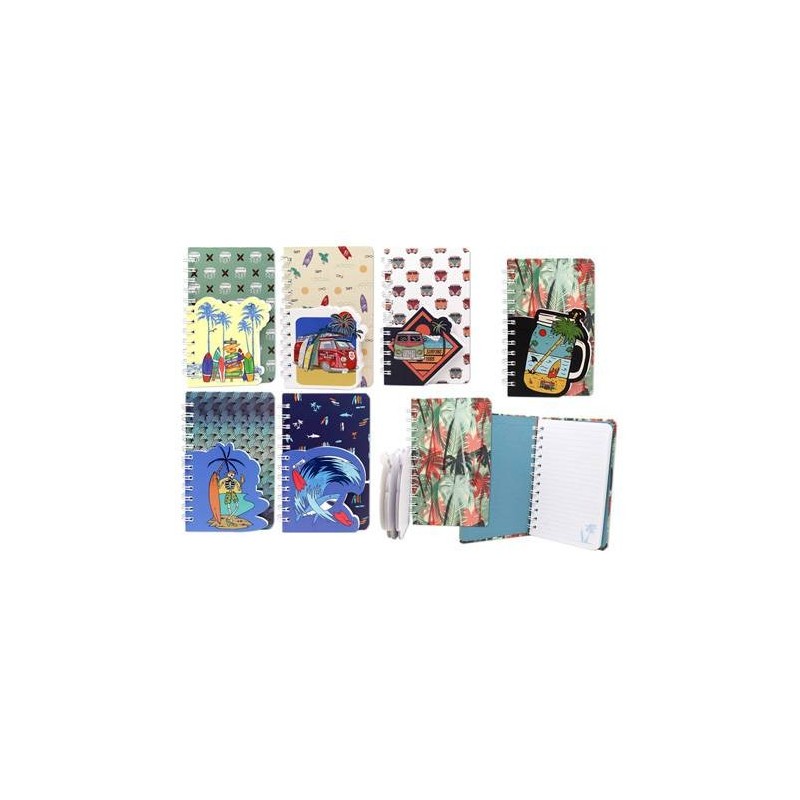 LIBRETA DOBLE SURFERA CON ANILLAS