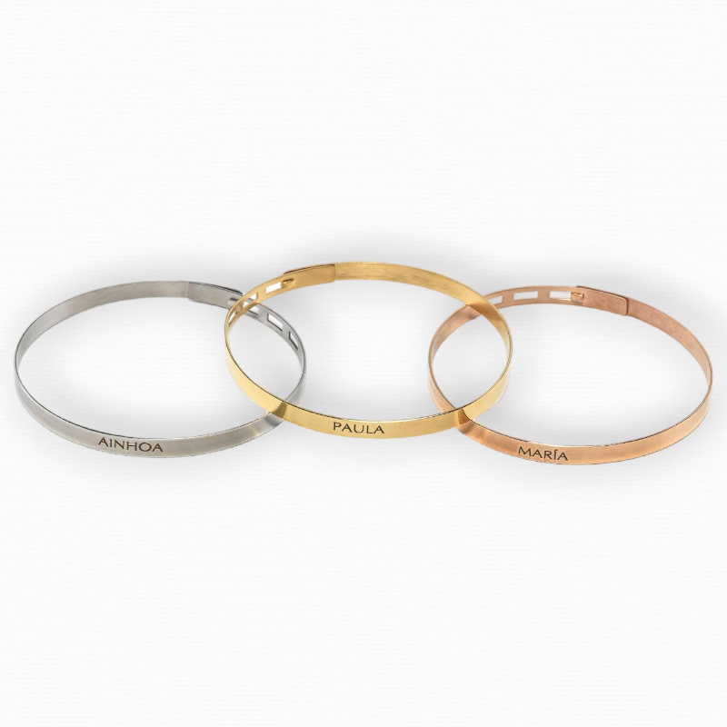 GRABACIÓN NOMBRE INVITADA EN PULSERA ACERO 1051