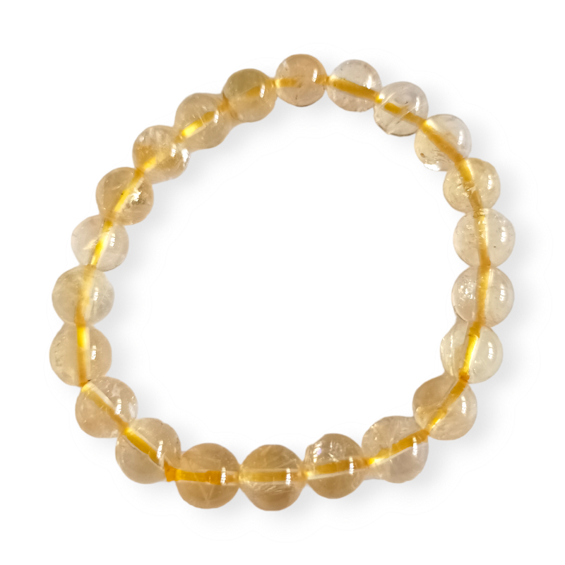 PULSERA CUARZO CITRINO 8MM.