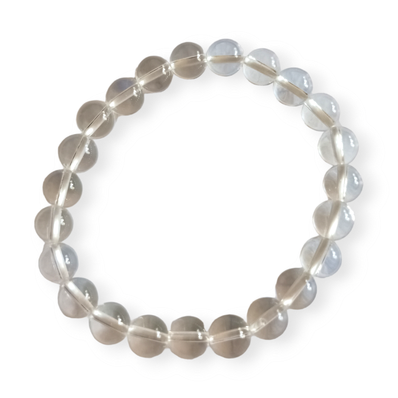 PULSERA CUARZO BLANCO 8MM.