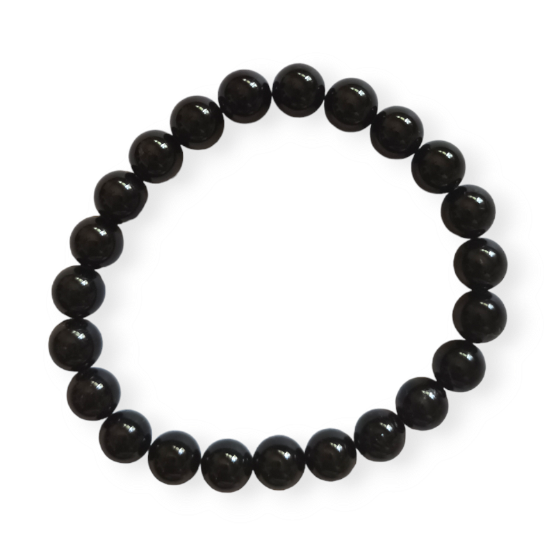 PULSERA TURMALINA NEGRA 8MM.