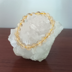 PULSERA CUARZO CITRINO 8MM.