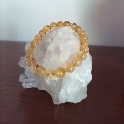 PULSERA CUARZO CITRINO 8MM.