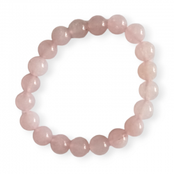 PULSERA CUARZO ROSA 8MM.