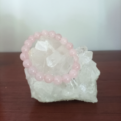 PULSERA CUARZO ROSA 8MM.