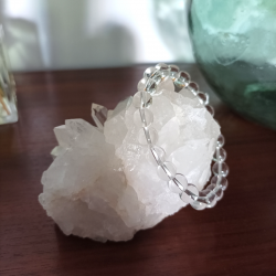 PULSERA CUARZO BLANCO 8MM.