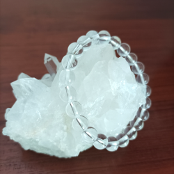 PULSERA CUARZO BLANCO 8MM.