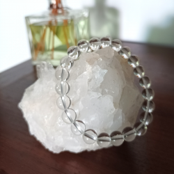 PULSERA CUARZO BLANCO 8MM.