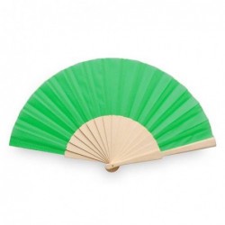 ABANICO DE TELA Y MADERA...