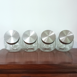 TARRO CRISTAL TAPA METAL