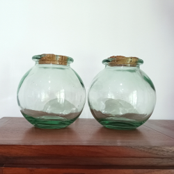 TARRO CRISTAL TAPA CORCHO RÚSTICO