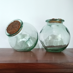 TARRO CRISTAL TAPA CORCHO RÚSTICO