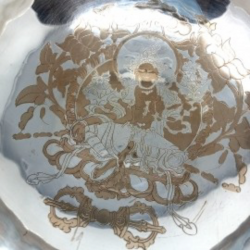 CUENCO PLATEADO "TARA VERDE" 21,5CM.