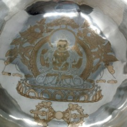 CUENCO PLATEADO "CHENREZIG" 22CM.