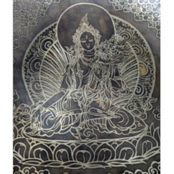 CUENCO 7 METALES "TARA BLANCA" GRABADO ESPECIAL