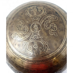 CUENCO 7 METALES "BUDA MEDICINA" GRABADO ESPECIAL 38CM.