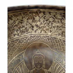 CUENCO 7 METALES "BUDA MEDICINA" GRABADO ESPECIAL 38CM.