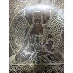 CUENCO 7 METALES "BUDA MEDICINA" GRABADO ESPECIAL 38CM.