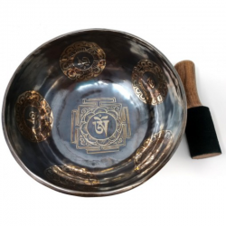 CUENCO "OM" OSCURO 24-25CM.