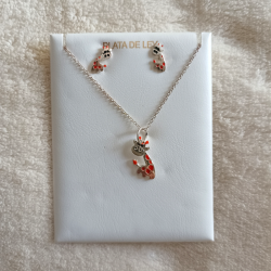 CONJUNTO PLATA JIRAFAS