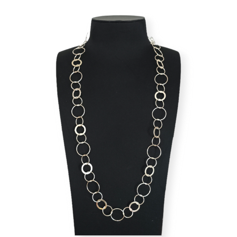 COLLAR LARGO AROS DE PLATA