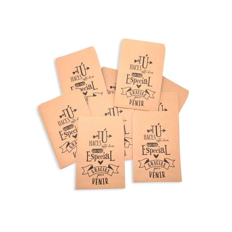 LOTE 20 BOLSAS KRAFT "MOMENTOS ESPECIALES" 15 X 10 CM