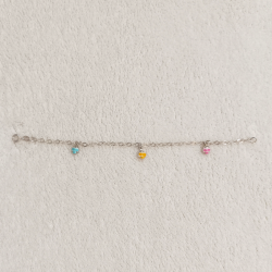 PULSERA DE PLATA PECES DE COLORES