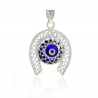 COLGANTE HERRADURA DE PLATA CON OJO TURCO