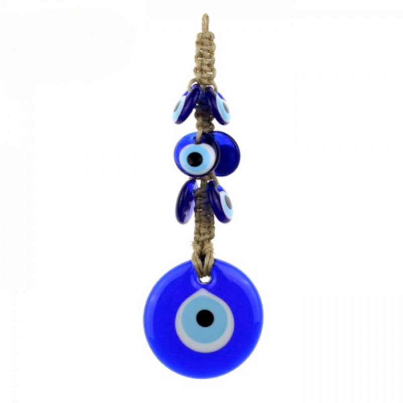 SARTA DE OJOS TURCOS CON MACRAMÉ DE CUERDA