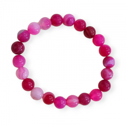 PULSERA ÁGATA ROSA 8MM.