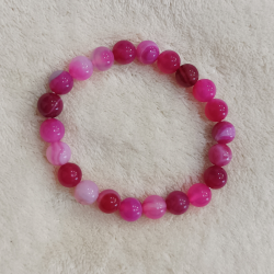 PULSERA ÁGATA ROSA 8MM.