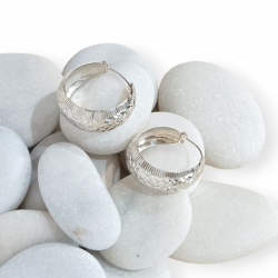 PENDIENTES DE PLATA AROS LABRADOS