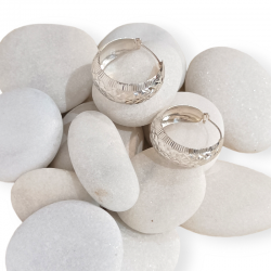 PENDIENTES DE PLATA AROS LABRADOS