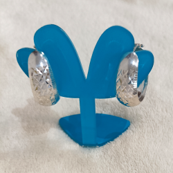 PENDIENTES DE PLATA AROS LABRADOS